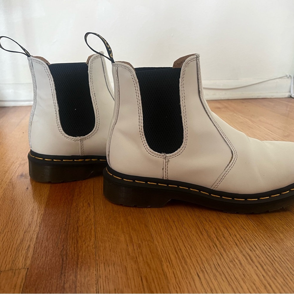 Dr. Martens White Chelsea Boots - Picture 2 of 5